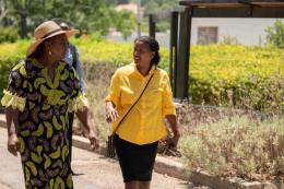 Pastor Dorcas Rigathi making a tour of Yemin Orde-The village Way in Israel. She was guided by the facility’s head of programs Racheli Ngatuo.
